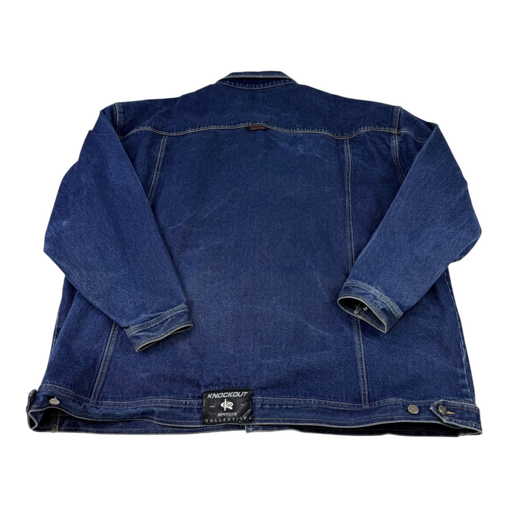 Knockout Sportswear‎ Vintage Denim Jacket Blue 5XL Style 1020 Mens Big and Tall - Picture 2 of 8
